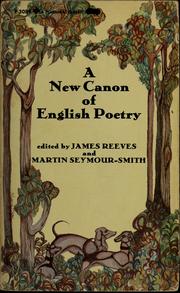 Cover of: A new canon of English poetry