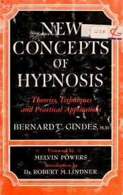 Cover of: New concepts of hypnosis as an adjunct to psychotherapy and medicine