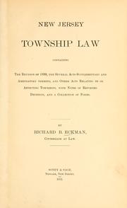 Cover of: New Jersey township law | New Jersey