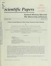 Cover of: A new lizard species in the genus Xantusia from Arizona by Theodore J. Papenfuss