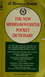 Cover of: The new Merriam-Webster pocket dictionary. by 