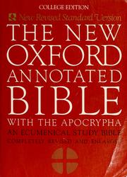 Cover of: The new Oxford annotated Bible with the Apocryphal/Deuterocanonical books by contributors, Bernhard W. Anderson ... [et al.] ; edited by Bruce M. Metzger, Roland E. Murphy.