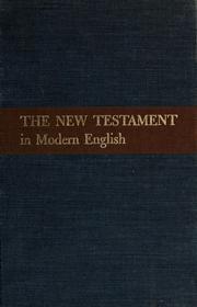 Cover of: The New Testament in modern English.