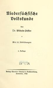 Cover of: Niedersächsische Volkskunde.