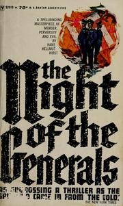 Cover of: The night of the generals: a novel