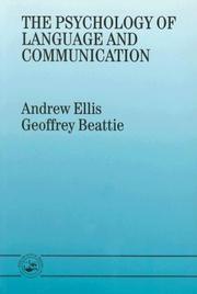 Cover of: The psychology of language and communication