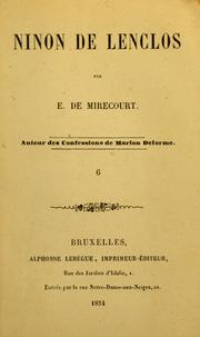 Cover of: Ninon de Lenclos by Eugène de Mirecourt