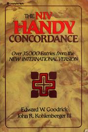 Cover of: The NIV handy concordance: over 35,000 entries from the New International Version