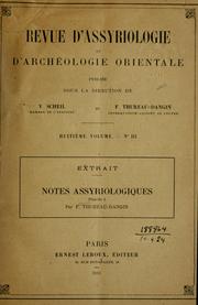 Cover of: Notes Assyriologiques