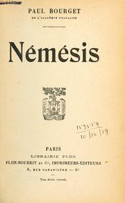 Cover of: Némésis. by Paul Bourget