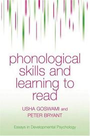 Cover of: Phonological Skills And Learning To Read (Essays in Development Psychology,)