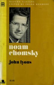 Cover of: Noam Chomsky. by Lyons, John