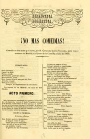 Cover of: No más comedias!: comedia en tres actos y en verso