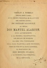 Cover of: Nombres geográficos indígenas del estado de Morelos. by Cecilio Agustín Robelo