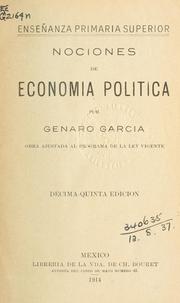 Cover of: Nociones de economia politica. by Genaro García
