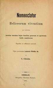 Cover of: Nomenclator heliceorum viventium. by Ludwig Georg Karl Pfeiffer