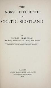 Cover of: The Norse influence on Celtic Scotland by Henderson, George