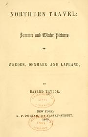 Cover of: Northern travel by Bayard Taylor, Bayard Taylor