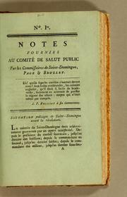 Cover of: Notes fournies au Comité de salut public