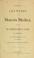 Cover of: Notes of lectures on materia medica