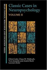 Cover of: Classic cases in neuropsychology