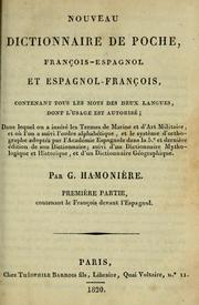 Cover of: Nouveau dictionnaire de poche, frans-espagnol et espagnol-frans by G. Hamonie, G. Hamonie