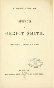 Cover of: No treason in civil war. | Gerrit Smith