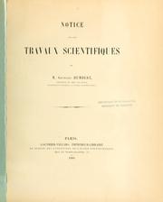 Cover of: Notice sur les travaux scientifiques de M. Georges Humbert.