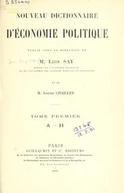 Cover of: Nouveau dictionnaire d'économie politique by Léon Say