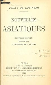 Cover of: Nouvelles asiatiques. by Arthur, comte de Gobineau