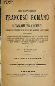 Cover of: Nou dictionari Frances-Român si Român-Francesu. by G.M. Antonescu