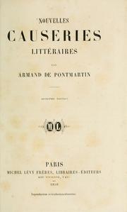 Cover of: Nouvelles causeries littéraires