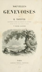 Cover of: Nouvelles genevoises by Rodolphe Töpffer