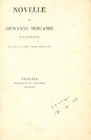 Cover of: Novelle. by Giovanni Sercambi