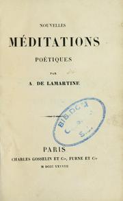 Cover of: Nouvelles méditations poétiques