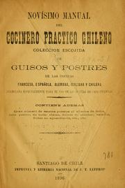 Cover of: Novísimo manual del cocinero práctico chileno by 