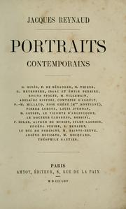 Cover of: Portraits contemporains by Saint Mars, Gabrielle Anne Cisterne de Courtiras vicomtesse de