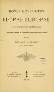 Cover of: Novus conspectus florae Europae: sive, Enumeratio systematica plantarum omnium in Europa hucusque sponte cognitarum.