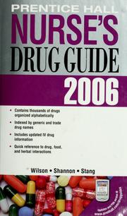 Cover of: Nurse's drug guide 2006 by Billie Ann Wilson