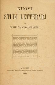 Cover of: Nuovi studj letterarj.