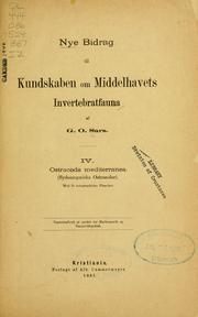 Cover of: Nye bidrag til kundskaben om Middelhavets invertebratfauna.
