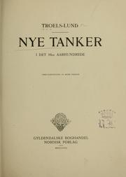 Cover of: Nye Tanker i det 16de Aarhundrede.