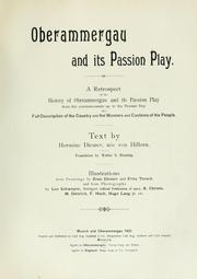 Oberammergau and its passion-play by Hermine (von Hillern) Diemer