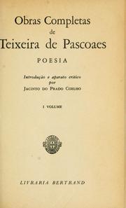 Cover of: Obras completas [por] Teixeira de Pascoaes.