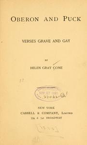 Cover of: Oberon and Puck by Cone, Helen Gray