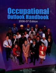 Cover of: Occupational outlook handbook.