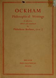 Cover of: Ockham : philosophical writings