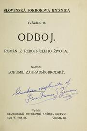 Cover of: Odboj by Bohumil Zahradnik