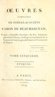 Cover of: OEuvres complètes de Pierre Augustin Caron de Beaumarchais