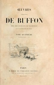 Cover of: Oeuvres complètes de Buffon by Georges-Louis Leclerc, comte de Buffon